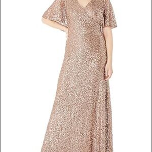 Cachet Sparkling Gold Evening Gown